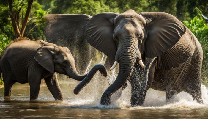 Elephants gorongosa behavior behaviour rumble landmark coo junia matriarch